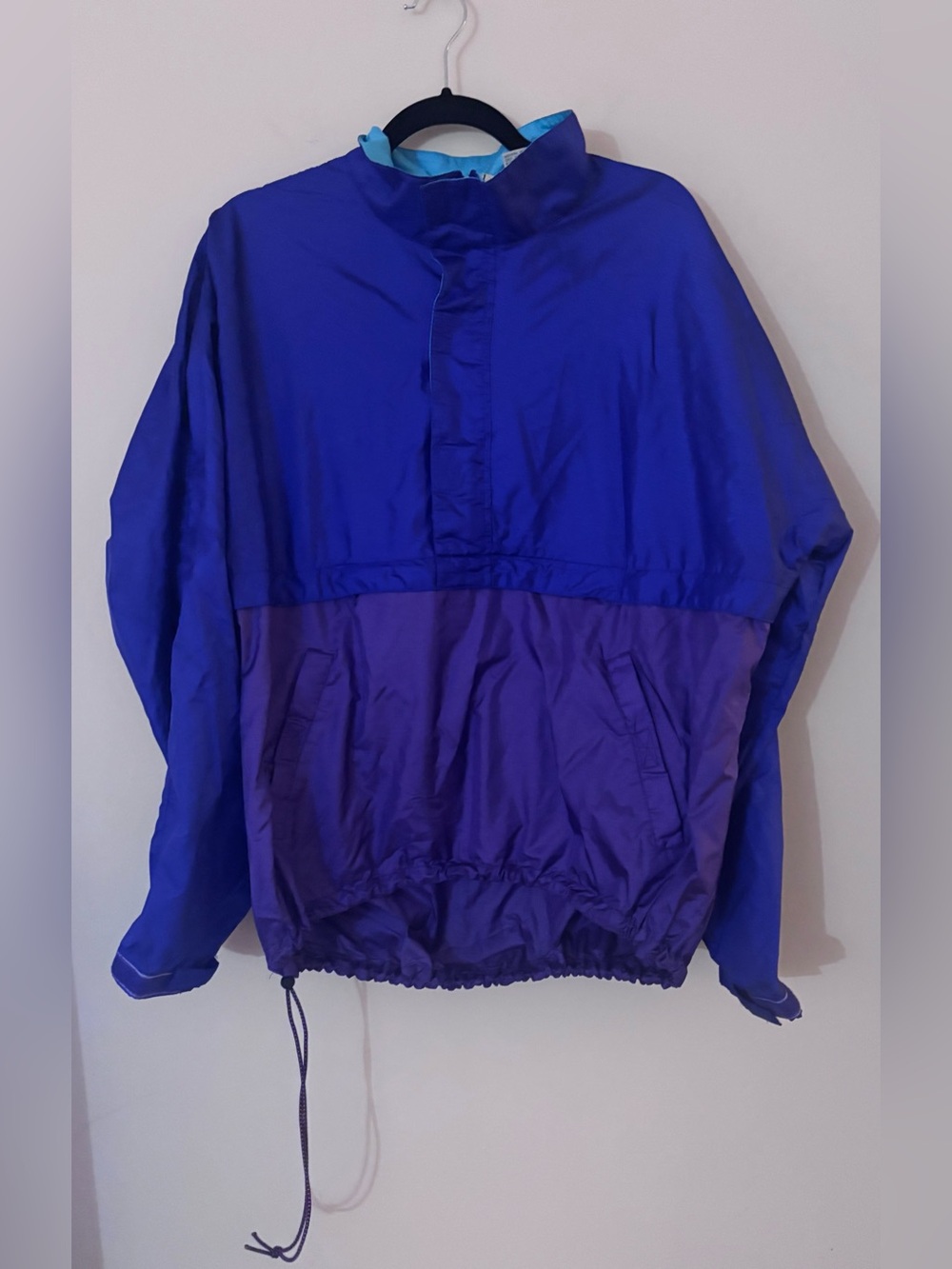 Vintage L.L.Bean Colorblock Windbreaker Jacket Blue Purple Large